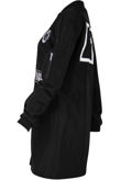 Black Slogan Long Bomber Jacket