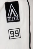 White Slogan Long Bomber Jacket