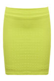 Green Diamond Textured Zip Up Mini Skirt 