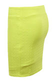 Green Diamond Textured Zip Up Mini Skirt 
