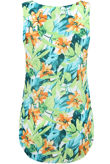 Multicolour Printed Muscle Back Sleeveless Top