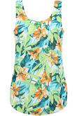 Multicolour Printed Muscle Back Sleeveless Top