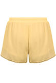 Yellow Braided Trim Shorts