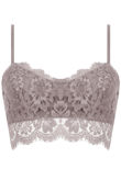 Grey Eyelash Lace Bralet