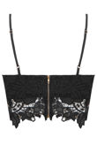 Black Floral Lace Detail Back Zip Up Top