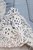 Crochet Detail Denim Shorts