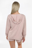 Dusky Pink Cami Short And Hoodie Set