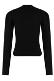Black Soft Fine Knit Fitted Jumper