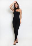 Black High Neck Cut Out Ribbed Unitard