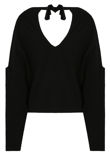 Black Pearl Detailed Back Tie Up Jumper