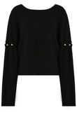 Black Pearl Detailed Back Tie Up Jumper