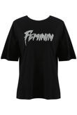 Black FEMININ Slogan Tee