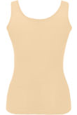 Beige Zip Detail Ribbed Vest