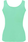 Mint Zip Detail Ribbed Vest