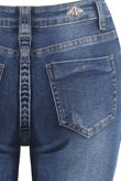 Denim Blue Frayed Flare Jeans