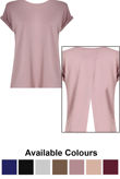 Coloured Split Back Short Sleeves Top