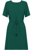 Green Waist Tie Up Shift Dress 