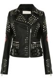 LA Lady Studs & Embroidered Biker Jacket