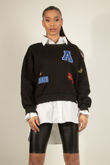 Mix pack Badge Motif Sweatshirt with Shirt Underlay 