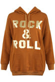 Camel Rock & Roll Foil Print Hoodie