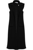 Black Long Open Side Pocketed Gilet 