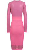 Neon Pink Celebrity Crochet Bodycon Dress