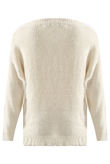 Beige Fins Trim Sweaters