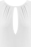 White Key Hole Ribbed Bodysuit