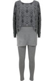 Grey Reptile Printed Pullover & Leggings Set