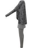 Grey Reptile Printed Pullover & Leggings Set