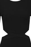 Black Cut Out Stretch Bodysuit