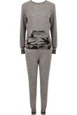 Grey Camouflage Embellished Tracksuit