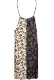 Navy Floral Two Tone Wrap Cami Dress