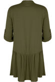 Khaki Casual Smock Dress