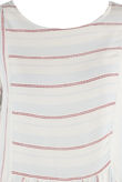 Red Stripes Pleated Shift Dress