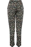 Black Floral Print Tie Up Trousers