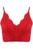 Red Scallop Edge Crochet Bralet