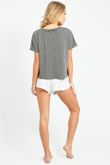 Dark Grey Tee & Short Pyjama Set