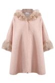 Rose Borg Cape With Faux Fur Trim