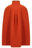 Buckle Neck Cape in Burnt Orange