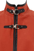 Orange With Black Buckled Cape
