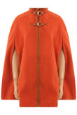 Buckle Neck Cape in Burnt Orange