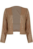 Gold Shimmer Sequin Cropped Jacket