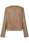 Gold Shimmer Sequin Cropped Jacket