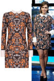 Printed Peter Pan Collar Celebrity Shift Dress