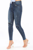 Ripped Knee Dark Denim Skinny Jeans