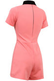 Coral Peter Pan Collar Back Zip Up Playsuit