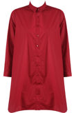 Wine Front Button Up Shirt Dress