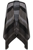 Monochrome Striped Cape