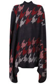 Red Black Monochrome Dogtooth Waterfall Cape